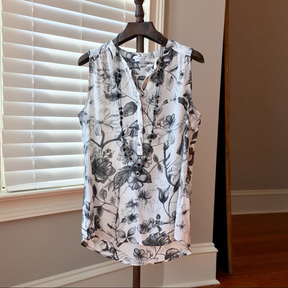 Ladies Blouse, floral print, size L